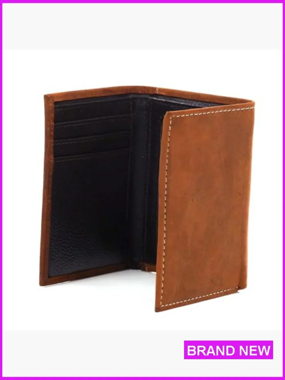 Tri-Fold Wallet Western Style Embroidered Patch Classic Men's Accessory